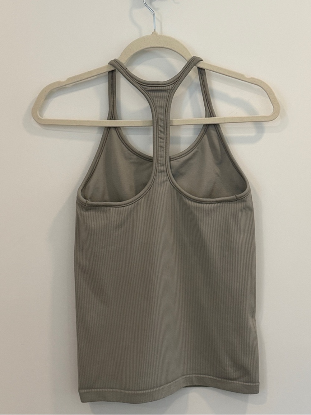 Athleta Racerback Ribbed Tank in Gray | Medium - Picture 2 of 3